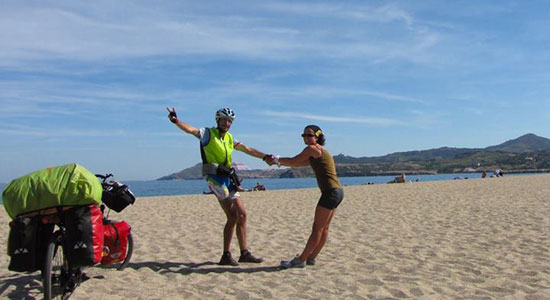 La traversée des Pyrénées en tandem d'Adeline et Olivier Godin arrive à son terme : arrivée à Argelès