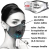 Masque en tissu avec filtre PM2.5 bleu
