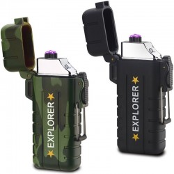 Briquet électrique rechargeable Explorer noir ou camouflage