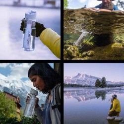 Gourde transparente avec filtre Lifestraw Go 2 Stages