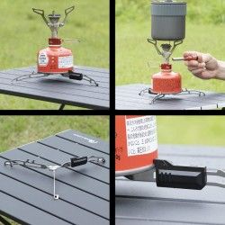 Trépied avec pieds en acier inoxydable oiyr cartouche de gaz MSR Universal Canister Stand