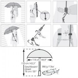 Parapluie Euroschirm Swing Handsfree bleu marine