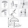 Parapluie Euroschirm Swing Handsfree bleu marine