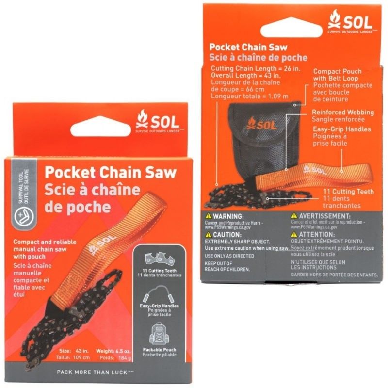 Scie à chaine de survie SOL Pocket Chain Saw