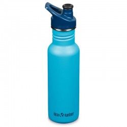 Gourde inox Klean Kanteen Classic bleue avec bouchon Sport 0,8 litre