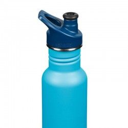 Gourde inox Sport Klean Kanteen Classic 0,8L en coloris bleu