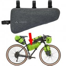 Sacoche de cadre de vélo Trailframe II Vaude noire et grise