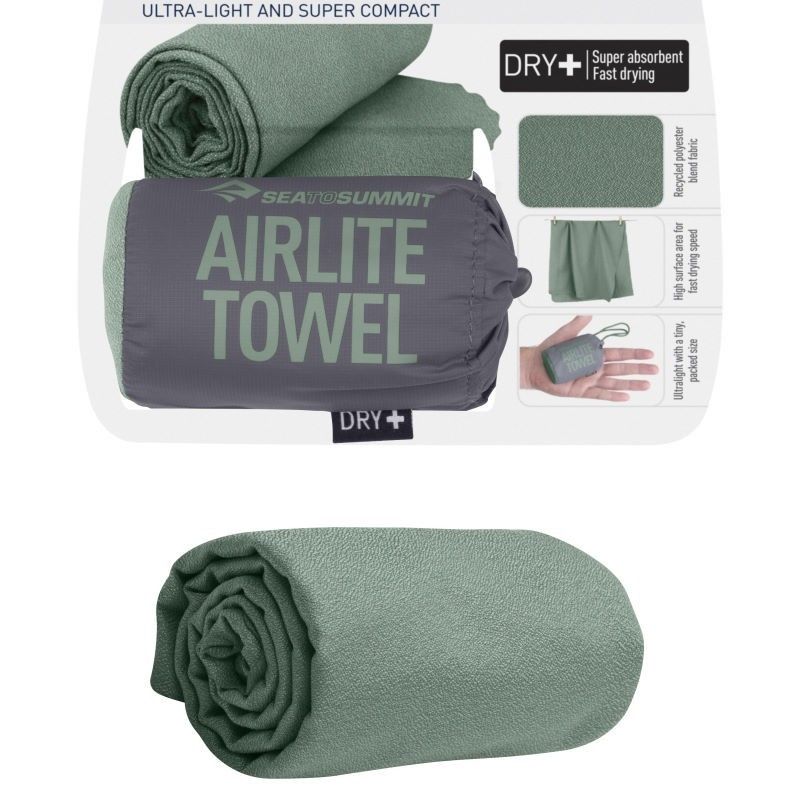 Serviette Sea to Summit Airlite Towel S 40x80 vert Sage