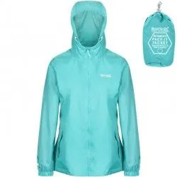 Veste imperméable de randonnée Regatta Women Pack-It Jacket III turquoise
