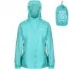 Veste imperméable de randonnée Regatta Women Pack-It Jacket III turquoise