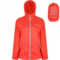 Veste femme imperméable Regatta Women Pack-It Jacket III orange Neon Peach