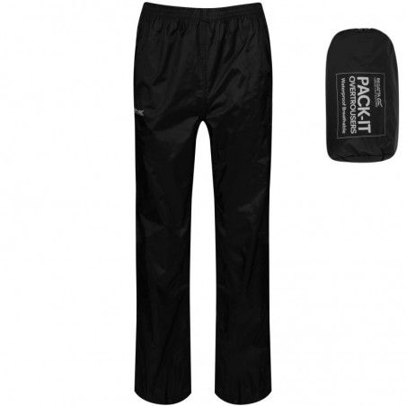 Surpantalon imperméable homme Regatta Pack-It noir