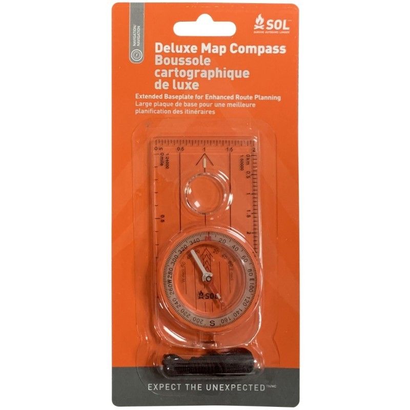 Boussole de randonnée SOL Deluxe Map Compass