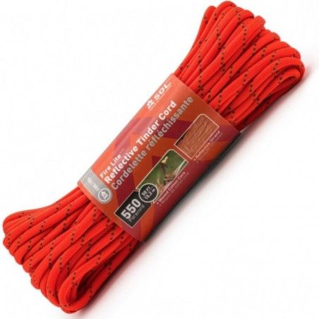 Paracorde réfléchissante allume-feu SOL Fire Lite Reflective Tinder Cord 550