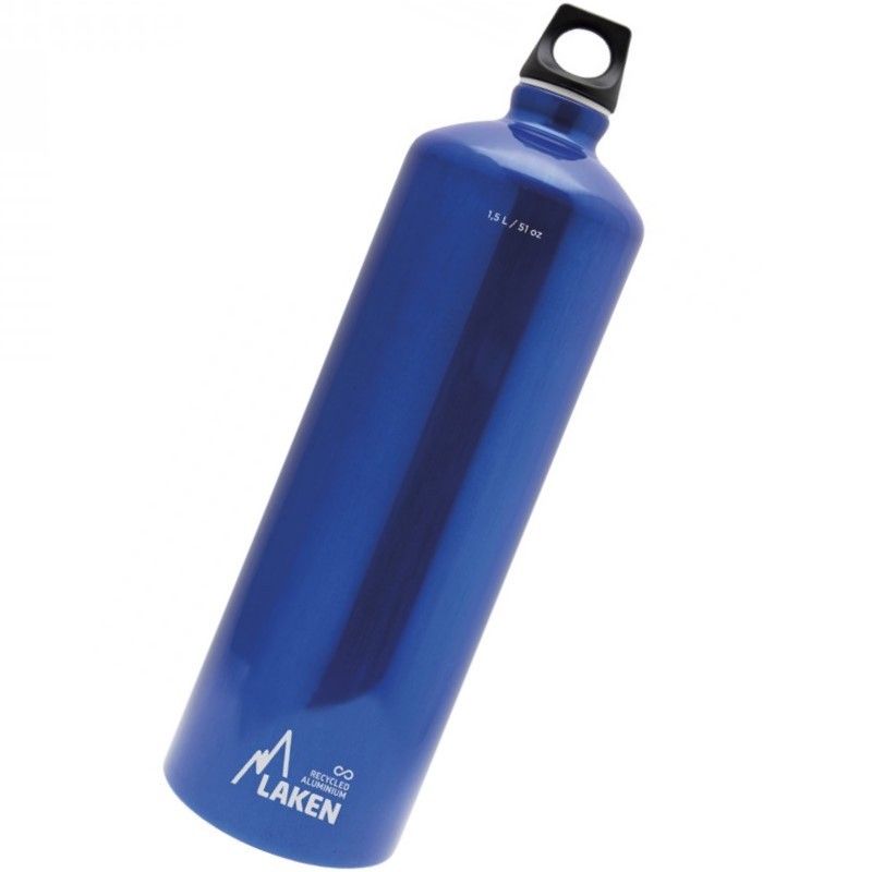 Gourde légère en aluminium recyclé Laken Futura 1,5L bleue