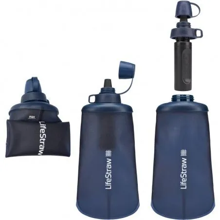 Filtre à eau-gourde souple FLEX BASIC 650ml bleu Lifestraw - Montania Sport