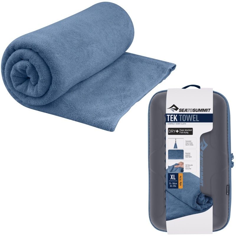 Serviette microfibre bouclette Sea to Summit Tek Towel XL bleu Moonlight