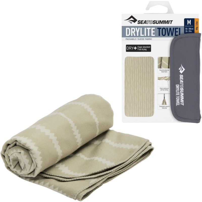 Serviette microfibre Sea to Summit Drylite Towel couleur sable désert