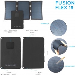 Chargeur solaire de voyage Sunslice Fusion Flex 18