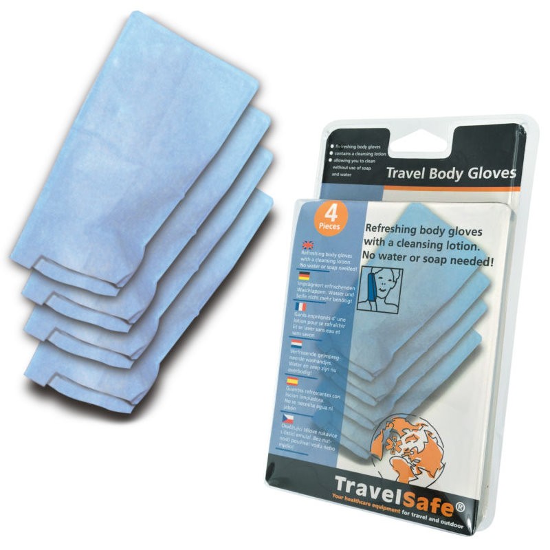 Gants de toilette de voyage TravelSafe Travel Body Gloves