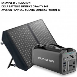 Batterie Sunslice Gravity 144 avec panneau solaire Sunslice Fusion 40