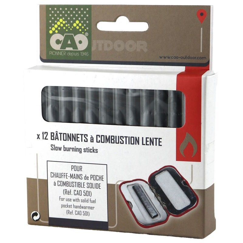 12 bâtonnets à combustion lente de rechange pour chaufferettes CAO