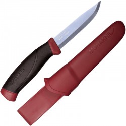 Couteau de survie Mora Companion rouge bordeaux