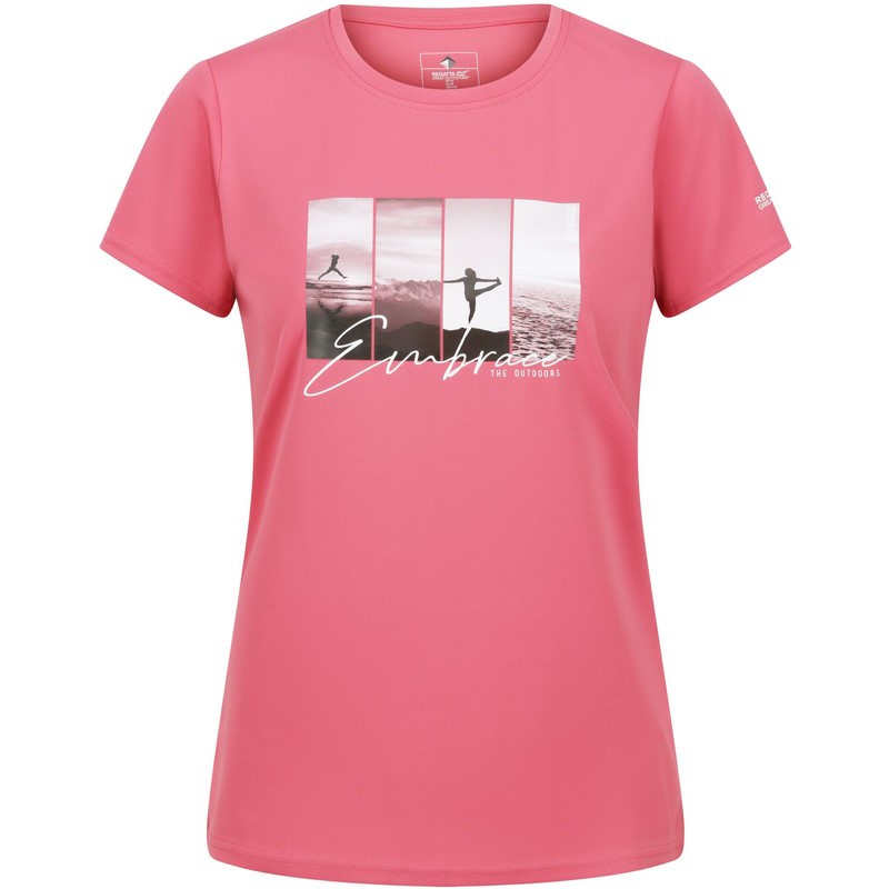 T-shirt de randonnée pour les femmes Regatta Women Fingal rose