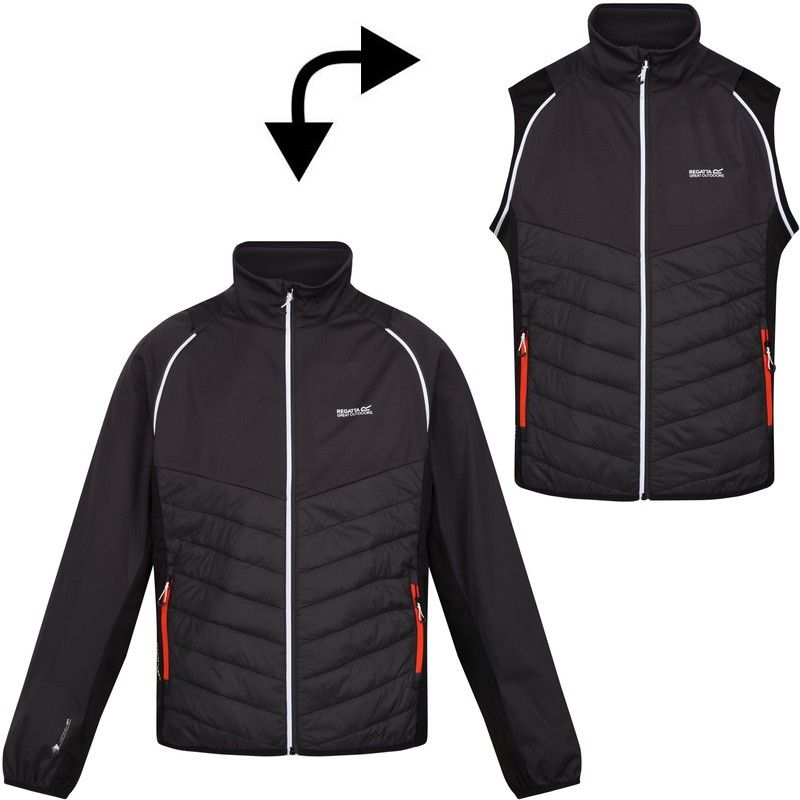 Veste hybride et gilet Regatta Steren Hybrid noire Ash Black