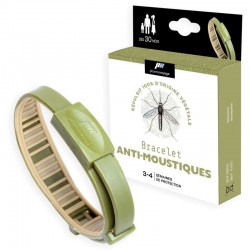 Bracelet anti-moustiques et autres insectes Pharmavoyage vert kaki