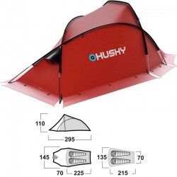 Tente d'expédition 4 saisons Husky Flame 2 rouge