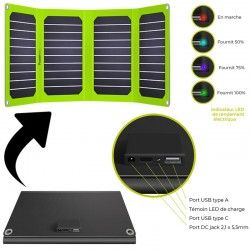 Panneau solaire Powertec PT Flap 21 Watts