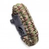Bracelet en paracorde avec pierre à feu et sifflet CAO de couleur kaki et camouflage