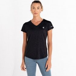 T-shirt de sport et fitness pour femme Dare2b Vigilant Tee noir