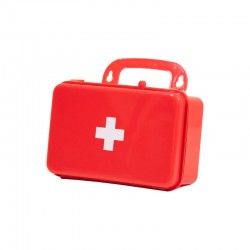 Trousse de secours vide et rigide de couleur rouge Ylea