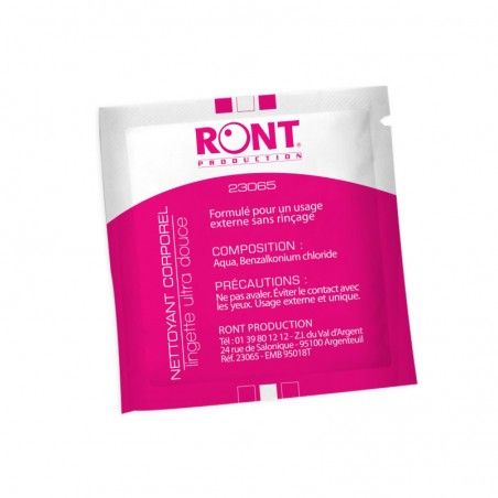 Lingette nettoyante corporelle Ront avec action rafraichissante Lingette nettoyante corporelle Ront avec action rafraichissante