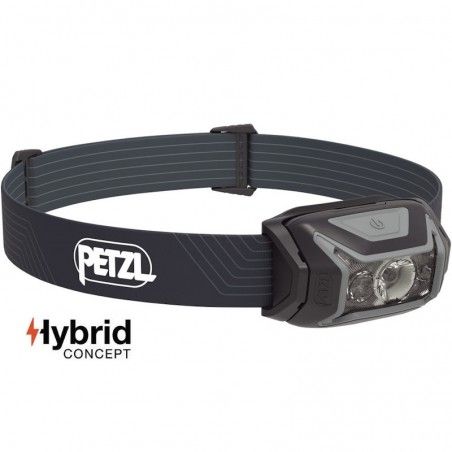 Lampe Petzl Actik Hybrid noire et grise