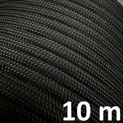 Paracorde EDCX Nylon Paracord 550 noire en rouleau de 10 mètres