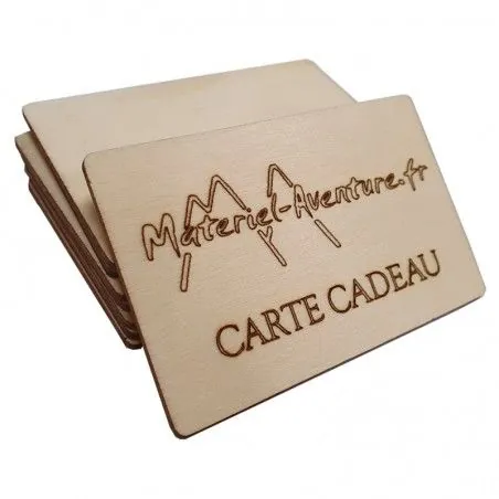 Carte cadeau en bois MATERIEL-AVENTURE Carte cadeau en bois MATERIEL-AVENTURE