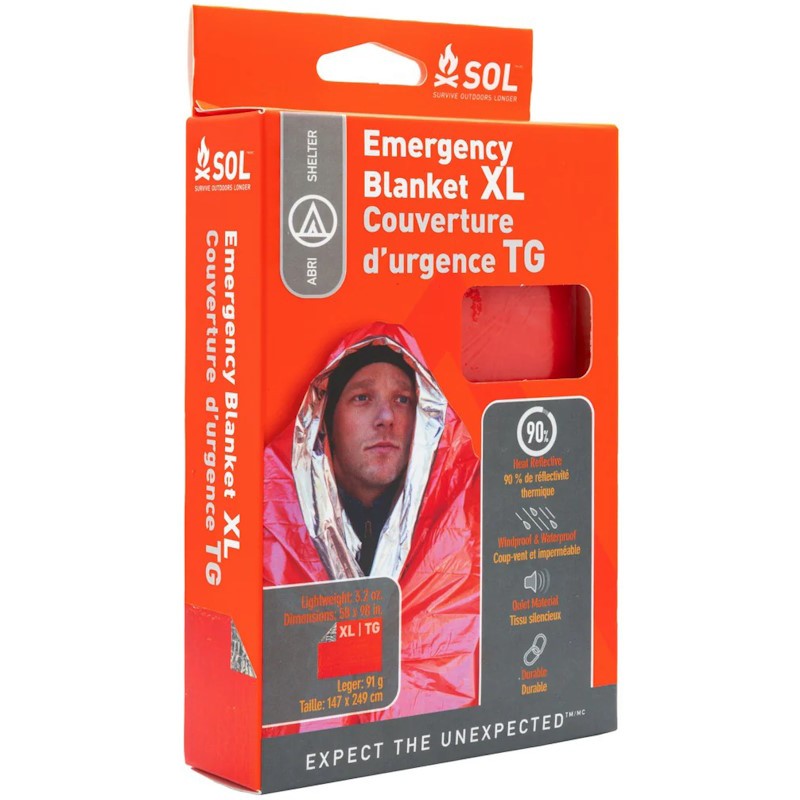 Couverture d'urgence 2 personnes SOL Emergency Blanket XL