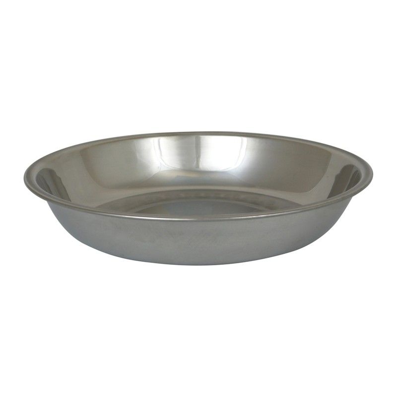 Assiette en inox CAO d'un diamètre de 19 cm