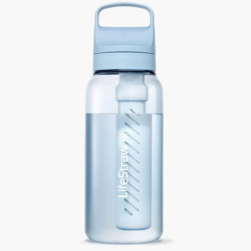 Gourde avec filtre à eau intégré Lifestraw Go 1L bleue Icelandic