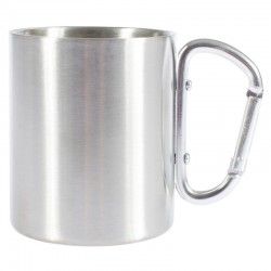 Tasse inox à double paroi et poignée mousqueton 0,3 litre CAO