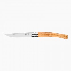 Couteau Opinel N°10 Effilé avec manche en bois d'olivier