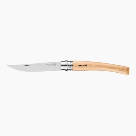 Couteau pliant Opinel n°10 effilé avec manche en bois de hêtre