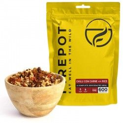 Plat déshydraté Firepot Chili con Carne et riz en sachet étanche