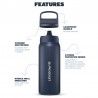 Gourde filtre Lifestraw Go Stainless Steel 700 ml noire