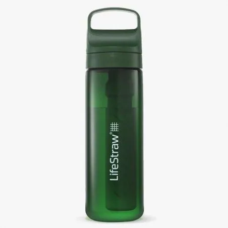 Gourde avec filtre à eau intégré Lifestraw Go Series 650 ml verte Terrace Green Gourde avec filtre à eau intégré Lifestraw Go Series 650 ml verte Terrace Green