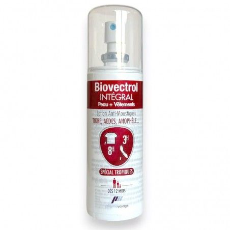 Spray répulsif anti-moustiques Biovectrol Intégral 100 ml Spray répulsif anti-moustiques Biovectrol Intégral 100 ml