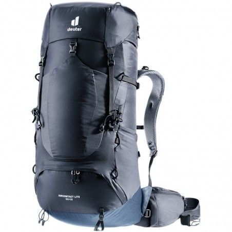 Sac Deuter Aircontact Lite 50+10 noir Black Marine Sac Deuter Aircontact Lite 50+10 noir Black Marine